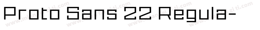 Proto Sans 22 Regula字体转换